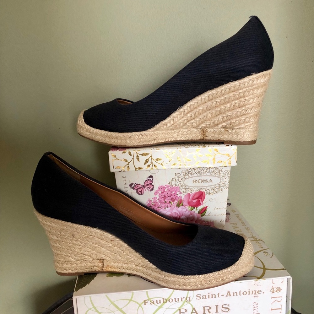 J Crew wedge size 6 Navy Blue